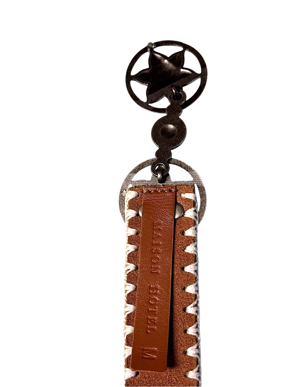 Maison Hotel Pampa Alfajor Leather Marcelo Belt Flower Buckle Sz M NWOT $169 - Picture 4 of 4